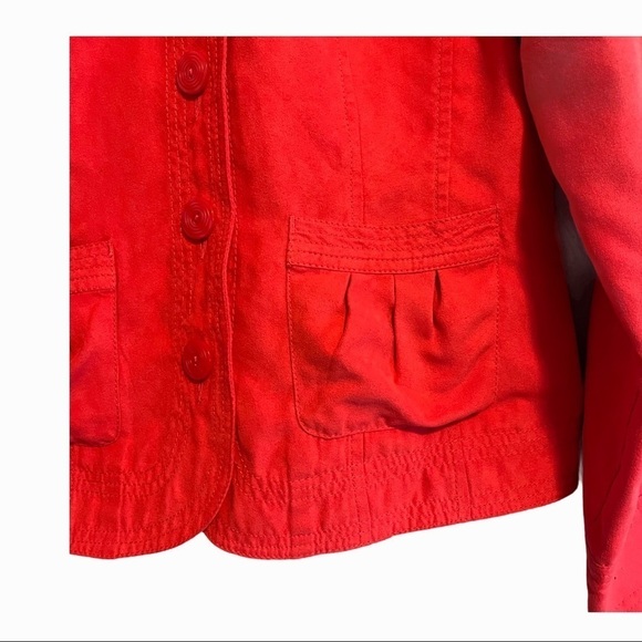 Northern Reflections bright red velvet feel jacket - Picture 3 of 9